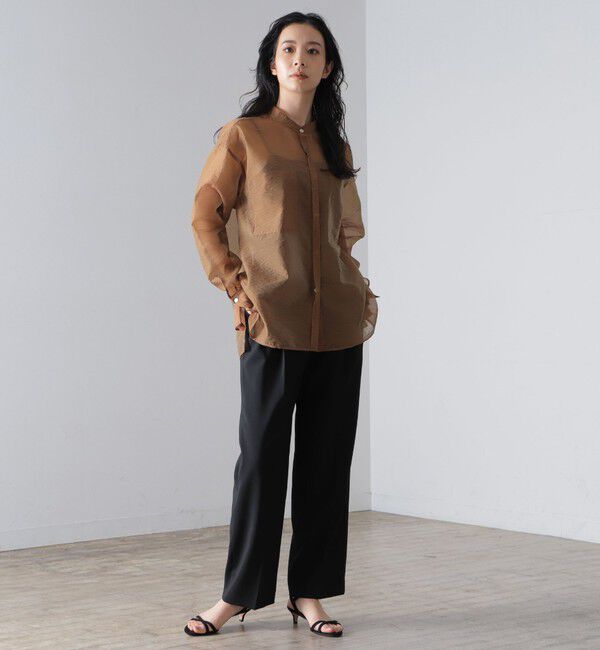 Demi-Luxe BEAMS 「AK+1 / スーパーブラック ストレートパンツ」|スラックス|