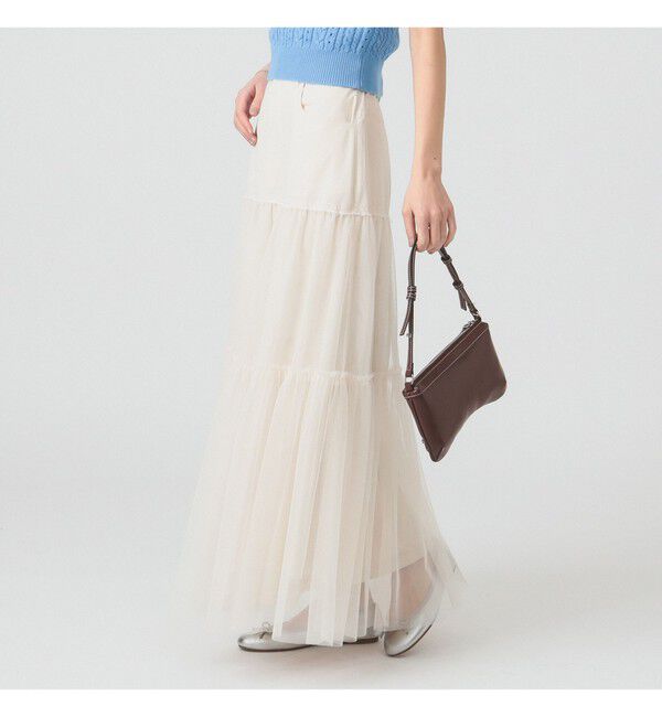 Ray BEAMS 「チュール キリカエ ティアード スカート」|スカート|