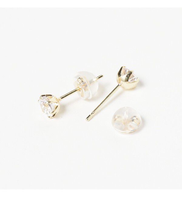 Ray BEAMS 「K10 4mm CZ ピアス クリア」|その他|