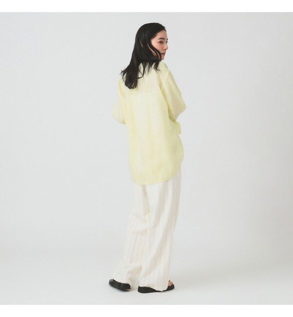 Ray BEAMS 「ストライプ ジャカード ワイド パンツ」|チノ|