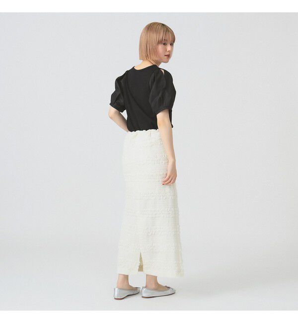 Ray BEAMS 「シャーリング ボーダー スカート」|スカート|