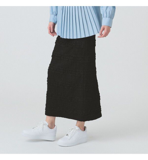 Ray BEAMS 「シャーリング ボーダー スカート」|スカート|