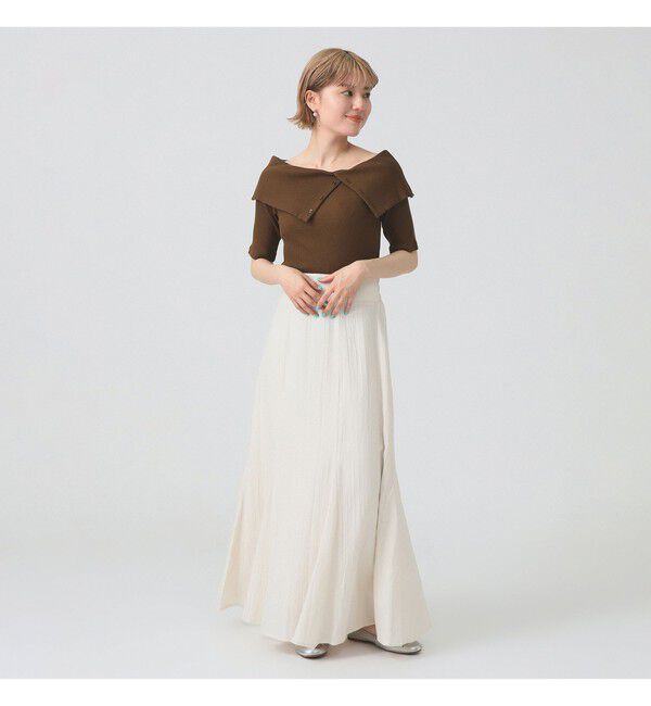 Ray BEAMS 「ビッグカラー オフショルダー Tシャツ」|Tシャツ・カットソー|