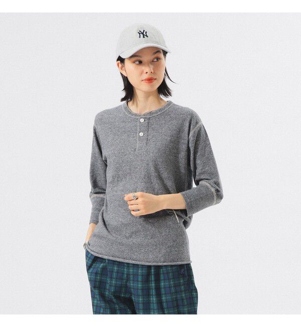 BEAMSBOY「【別注】Healthknit / BB ヘンリーネック Tシャツ ７分袖」|Tシャツ・カットソー|