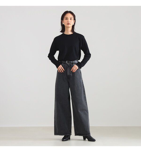 Demi-Luxe BEAMS 「YLEVE / ハイウエスト ワイド デニムパンツ」|デニム|