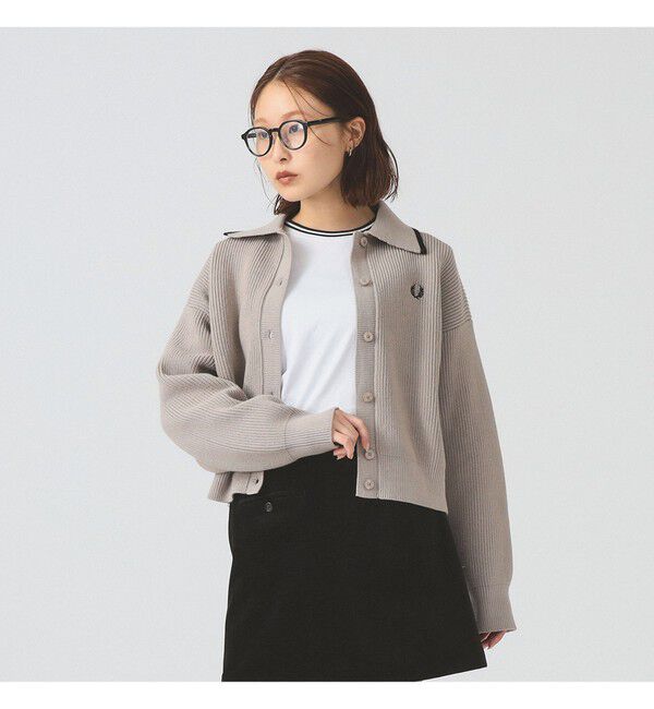 Ray BEAMS 「【別注】FRED PERRY / Tipped Collar Cardigan」|ニット・セーター|