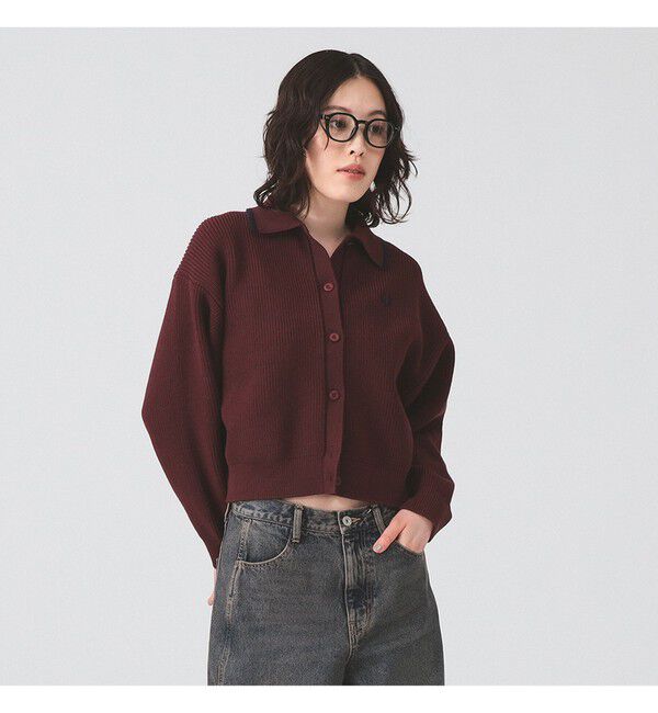 Ray BEAMS 「【別注】FRED PERRY / Tipped Collar Cardigan」|ニット・セーター|
