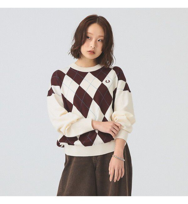 Ray BEAMS 「【別注】FRED PERRY / ARGYLE JUMPER」|ニット・セーター|ECRU