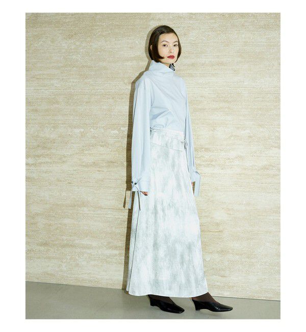 Ray BEAMS 「RBS / サテン プリント ベルベット スカート」|スカート|