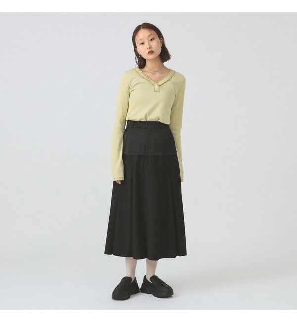 Ray BEAMS 「ギャザー ブレード Vネック トップス」|その他|