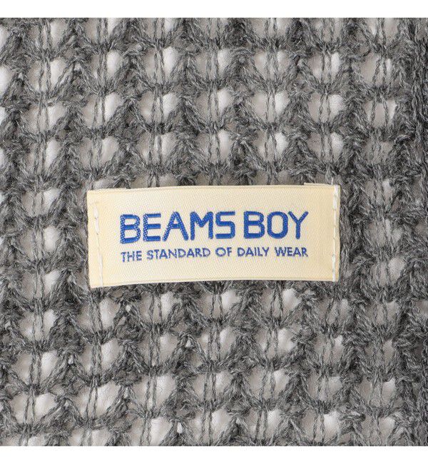 BEAMSBOY「透かし編み フリル ストール」|マフラー|