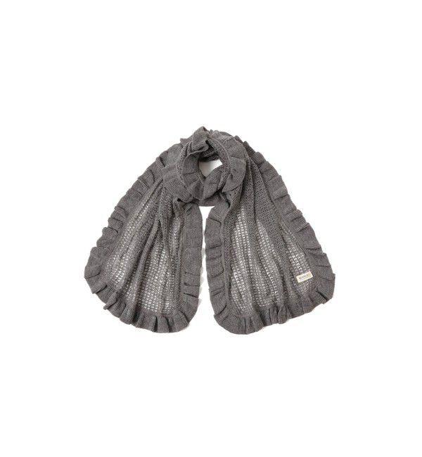 BEAMSBOY「透かし編み フリル ストール」|マフラー|