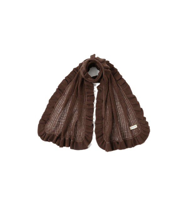 BEAMSBOY「透かし編み フリル ストール」|マフラー|