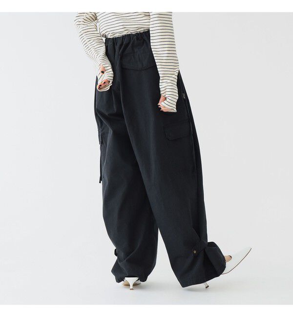 BEAMSBOY「maturely / コットン シルク ジッパー カーゴパンツ」|チノ|