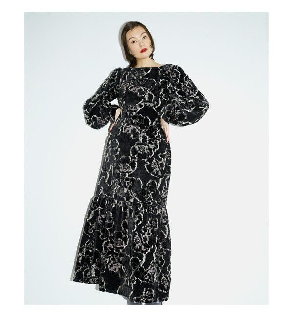 Ray BEAMS 「RBS / ジャカード ベルベット ワンピース」|ワンピース|