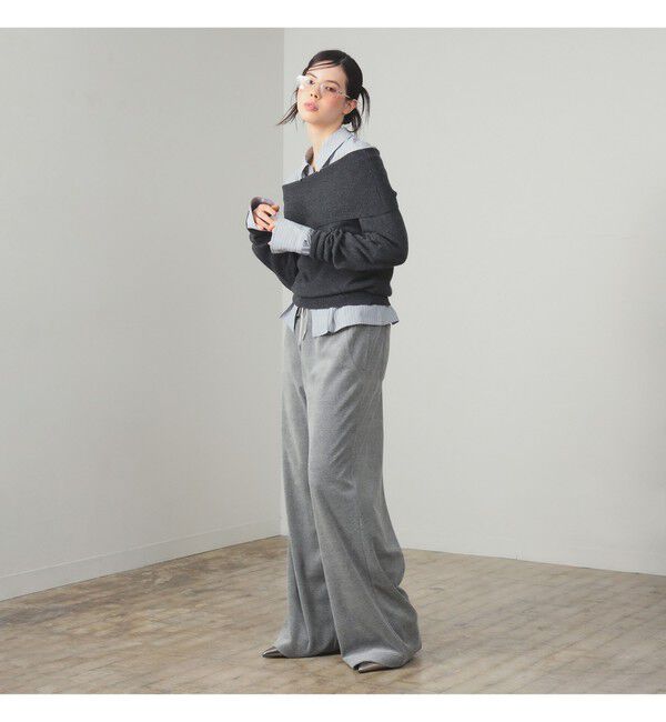 Ray BEAMS 「リブ オフショルダー プルオーバー」|ニット・セーター|