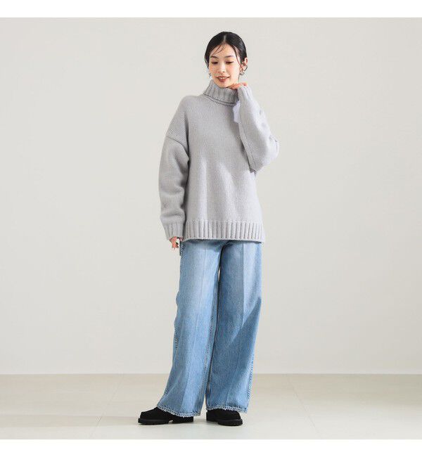 Demi-Luxe BEAMS 「【別注】SLOANE / 3ゲージ ドロップショルダー タートルネック ニット」|ニット・セーター|
