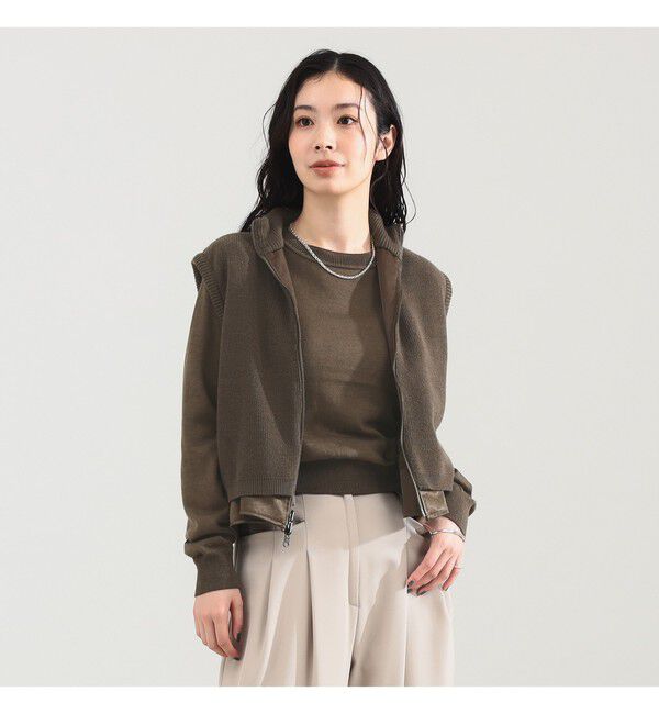Demi-Luxe BEAMS 「TAN / リバーシブル ベスト」|ダウン|