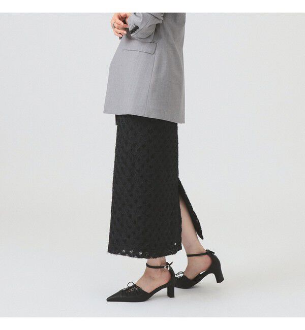 Ray BEAMS 「RBS / ウエスト リブ 起毛 レース スカート」|スカート|