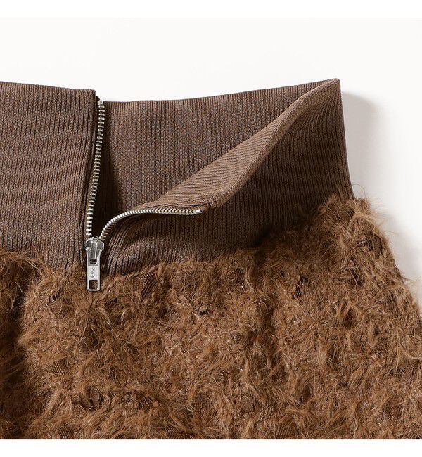 Ray BEAMS 「RBS / ウエスト リブ 起毛 レース スカート」|スカート|