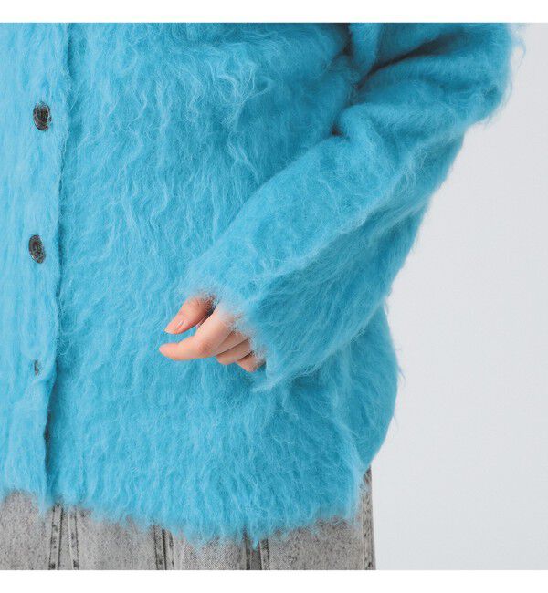 Ray BEAMS 「ヘアリー シャギー Vネック カーディガン」|カーディガン|