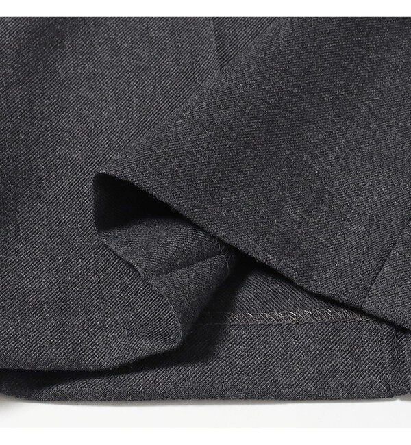 BEAMSBOY「ポリエステル ウール ツープリーツ ワイドパンツ」|チノ|