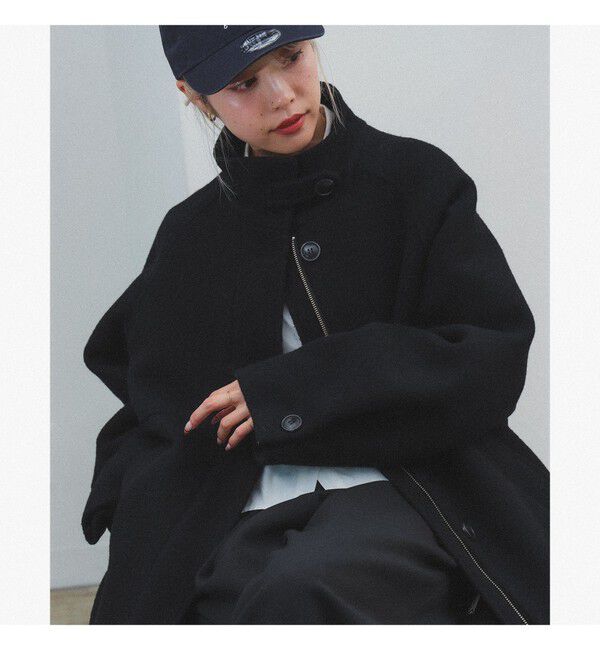 Ray BEAMS 「スタンドカラー シングル コート」|ダッフルコート|