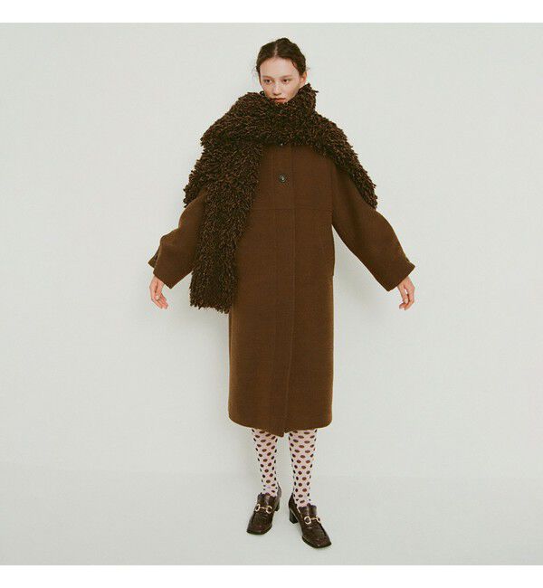 Ray BEAMS 「スタンドカラー シングル コート」|ダッフルコート|