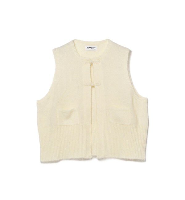 BEAMSBOY「チャイナ ボタン ベスト」|ベスト・ジレ|