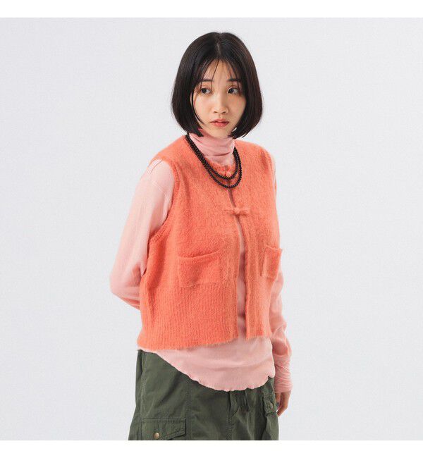 BEAMSBOY「チャイナ ボタン ベスト」|ベスト・ジレ|