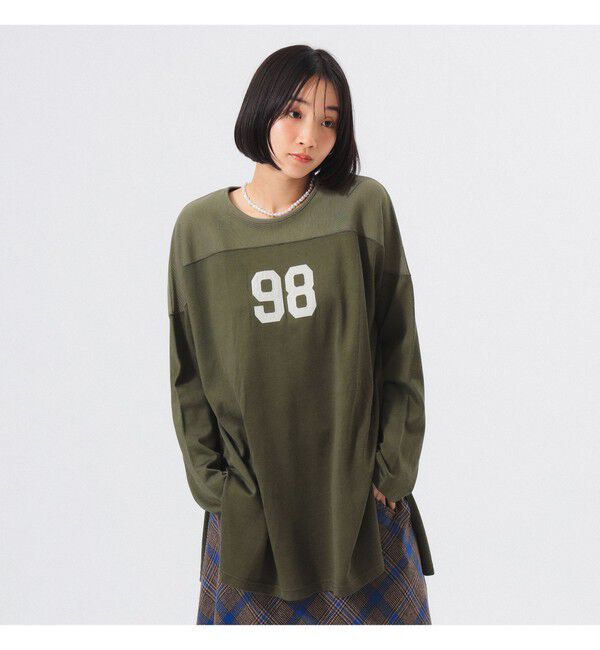 BEAMSBOY「ロゴ フットボール ロングスリーブ Tシャツ」|Tシャツ・カットソー|OLIVE