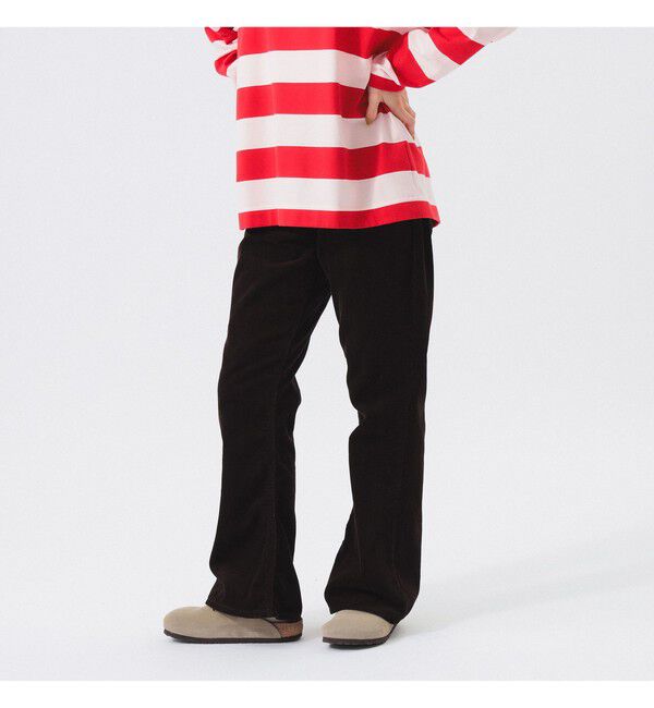 BEAMSBOY「コード フレア パンツ」|チノ|