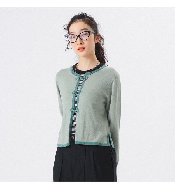 BEAMSBOY「12ゲージ チャイナ トリム カーディガン」|ニット・セーター|