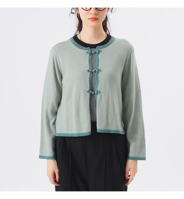 BEAMSBOY「12ゲージ チャイナ トリム カーディガン」|ニット・セーター|