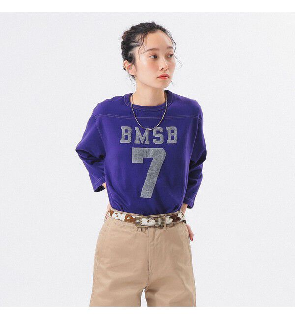 BEAMSBOY「テンジク フットボール 3/4 Tシャツ」|Tシャツ・カットソー|