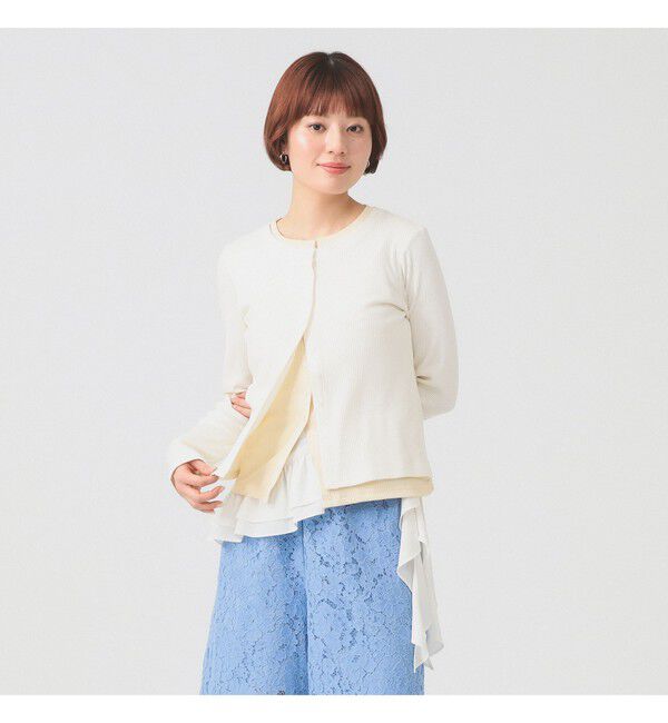 Ray BEAMS 「RIB レイヤード カーディガン」|Tシャツ・カットソー|