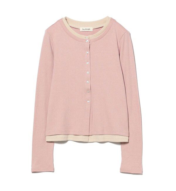 Ray BEAMS 「RIB レイヤード カーディガン」|Tシャツ・カットソー|