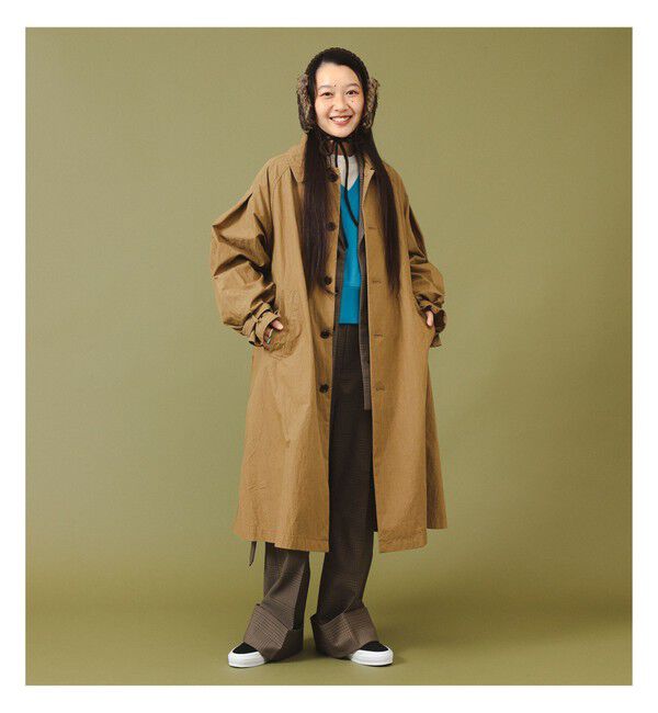 BEAMSBOY「コットン ナイロン ミリタリー ステンカラー コート」|ダッフルコート|