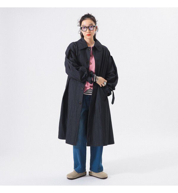 BEAMSBOY「コットン ナイロン ミリタリー ステンカラー コート」|ダッフルコート|