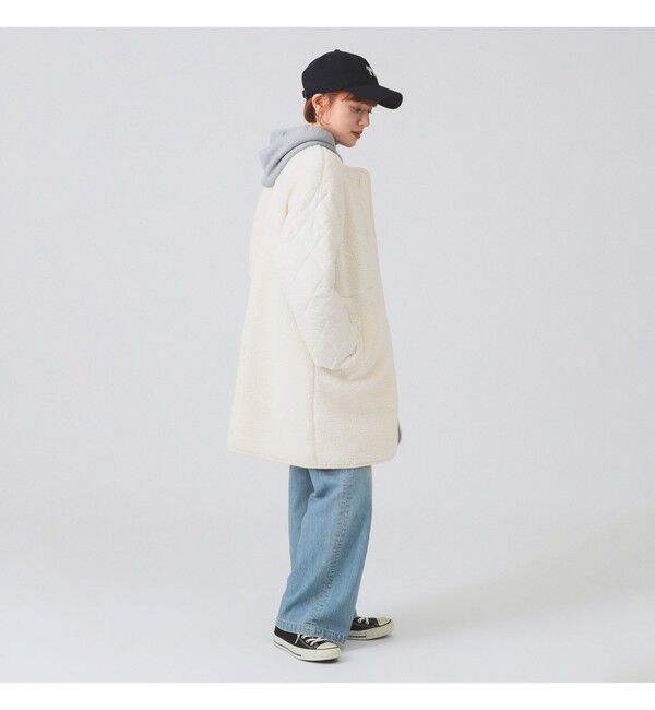 Ray BEAMS 「ボア キルト リバーシブル コート」|ダッフルコート|