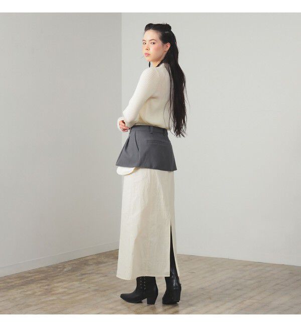Ray BEAMS 「異素材 レイヤード スカート」|スカート|