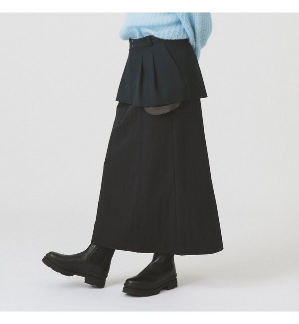 Ray BEAMS 「異素材 レイヤード スカート」|スカート|