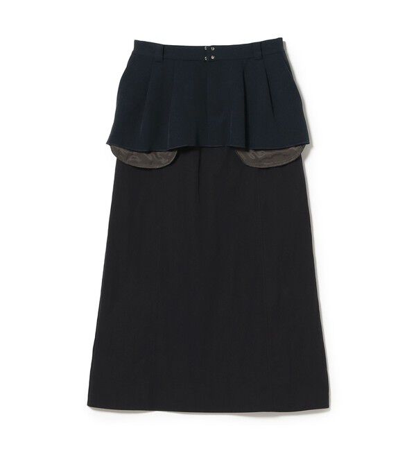 Ray BEAMS 「異素材 レイヤード スカート」|スカート|