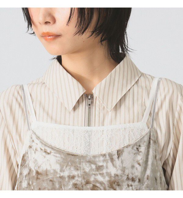 Ray BEAMS 「ベロア レース レイヤー ワンピース」|ワンピース|