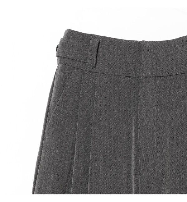 Ray BEAMS 「ヘリンボーン ハイウエスト ワイド パンツ」|チノ|