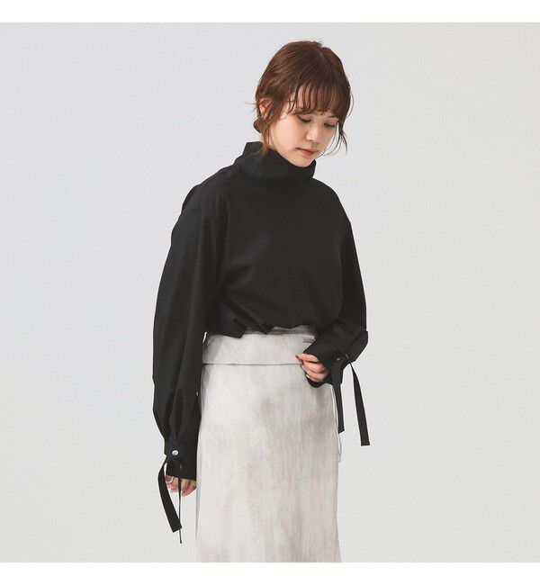 Ray BEAMS 「RBS / ベルトカフス ハイネック ブラウス」|シャツ・ブラウス|