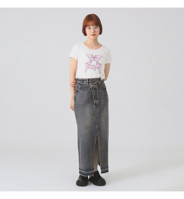 Ray BEAMS 「デニム サイド スタッズ スカート」|スカート|