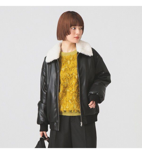 Ray BEAMS 「フェイクレザー ナカワタボマー ブルゾン」|ブルゾン・スタジャン|