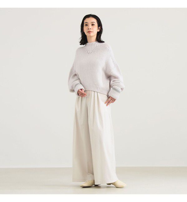 Demi-Luxe BEAMS 「AK+1 / コットン ワイドパンツ」|チノ|