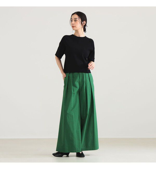 Demi-Luxe BEAMS 「AK+1 / コットン ワイドパンツ」|チノ|